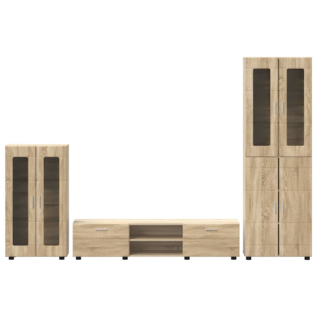 vidaXL Σετ επίπλου τηλεόρασης με συρτάρι FLORIN 3 pcs Δρύς Sonoma