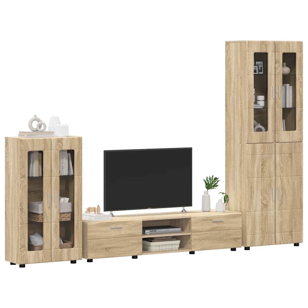 vidaXL Σετ επίπλου τηλεόρασης με συρτάρι FLORIN 3 pcs Δρύς Sonoma