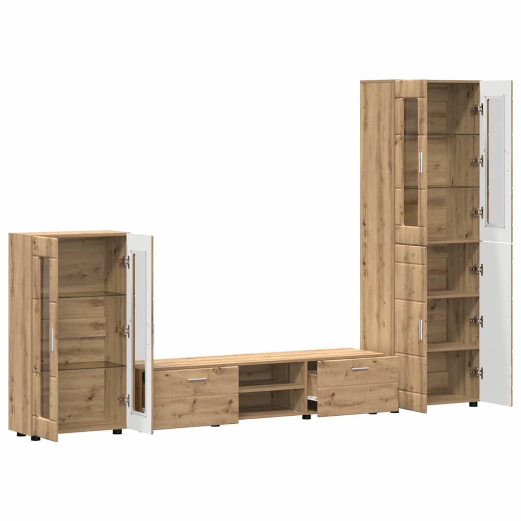 vidaXL Σετ επίπλου τηλεόρασης FLORIN 3 pcs Artisan Oak