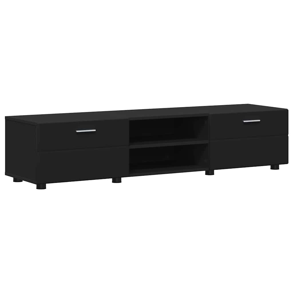 vidaXL Σετ επίπλου τηλεόρασης FLORIN 3 pcs Μαύρο Επεξεργασμένο ξύλο