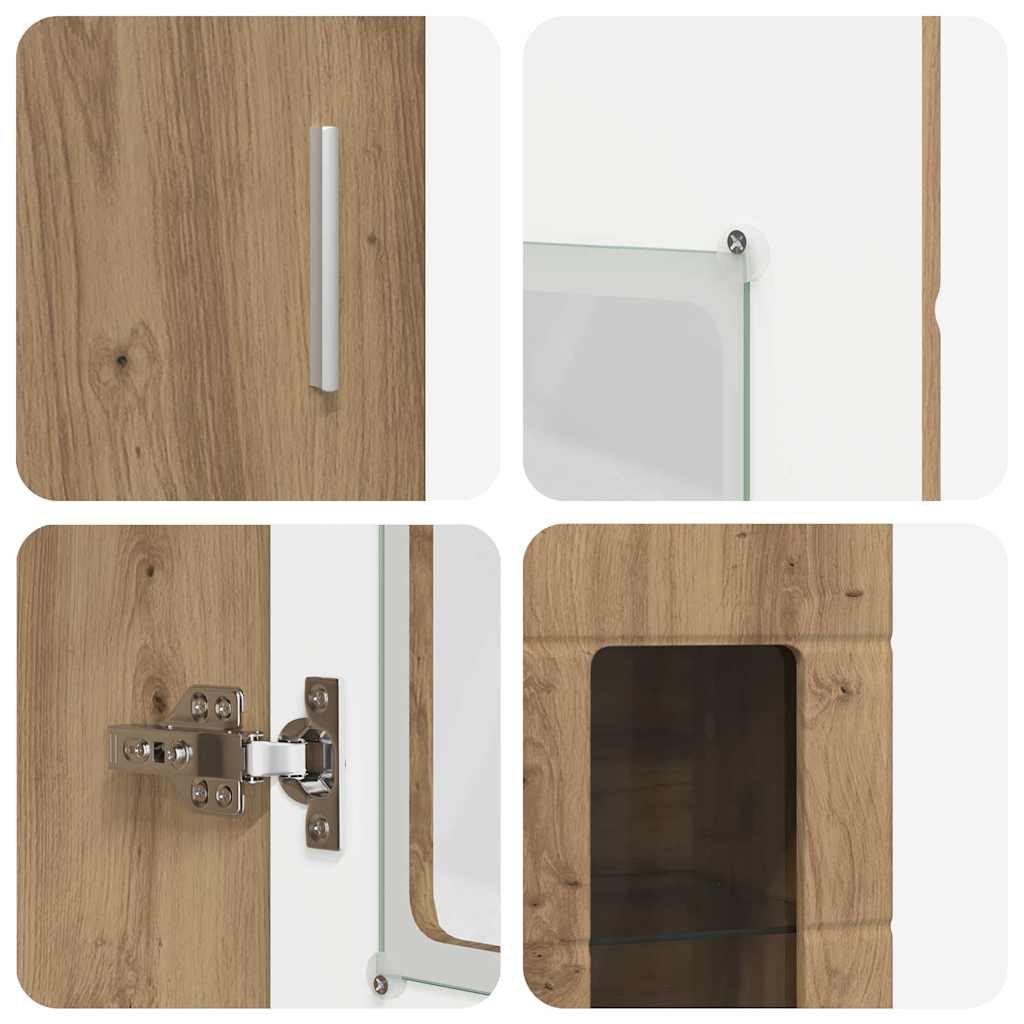 vidaXL Σετ επίπλου τηλεόρασης FLORIN 3 pcs Artisan Oak