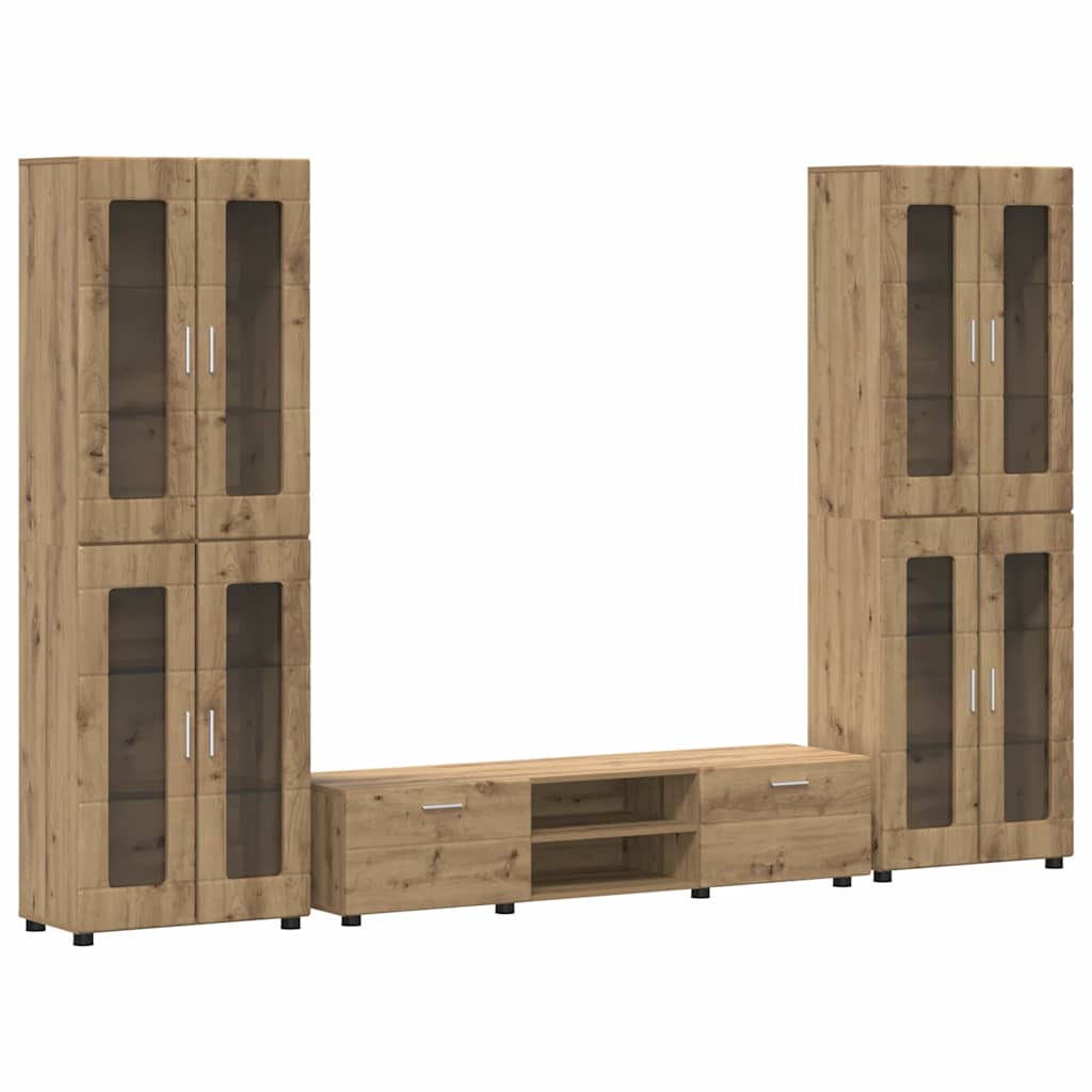 vidaXL Σετ επίπλου τηλεόρασης FLORIN 3 pcs Artisan Oak