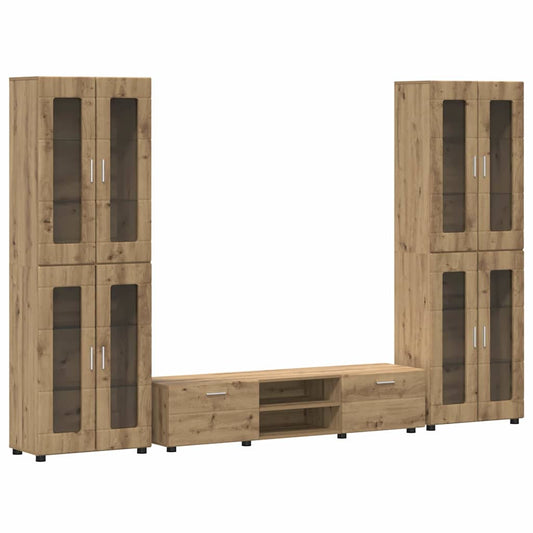 vidaXL Σετ επίπλου τηλεόρασης FLORIN 3 pcs Artisan Oak