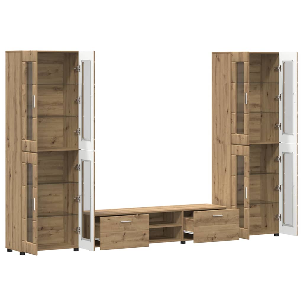 vidaXL Σετ επίπλου τηλεόρασης FLORIN 3 pcs Artisan Oak