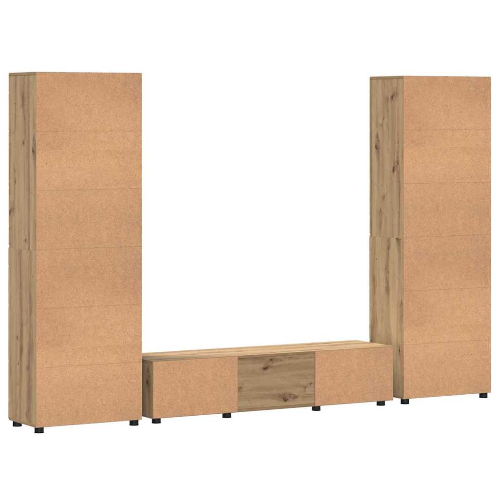 vidaXL Σετ επίπλου τηλεόρασης FLORIN 3 pcs Artisan Oak