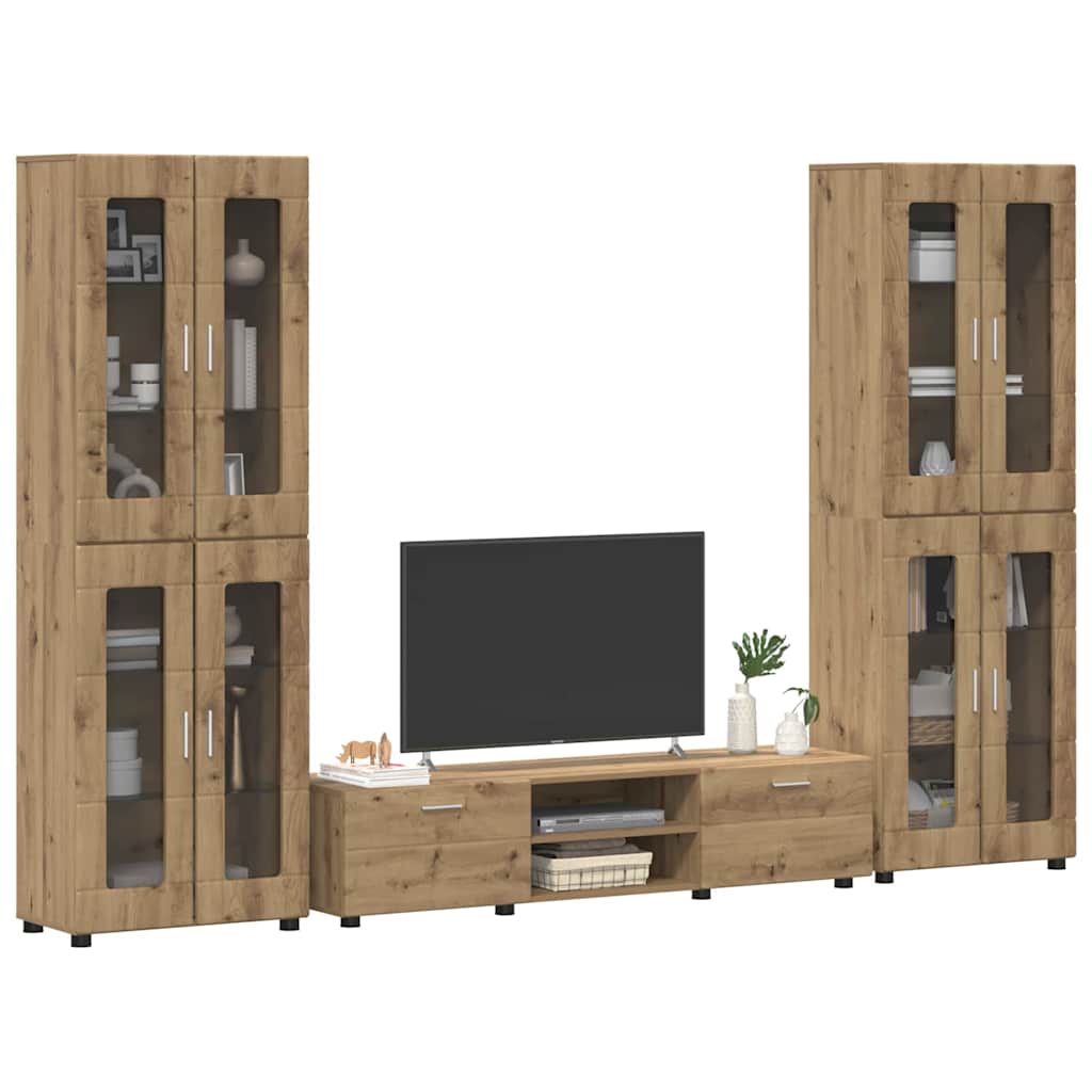 vidaXL Σετ επίπλου τηλεόρασης FLORIN 3 pcs Artisan Oak