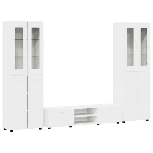 vidaXL Σετ επίπλου τηλεόρασης FLORIN 3 pcs Λευκό Επεξεργασμένο ξύλο