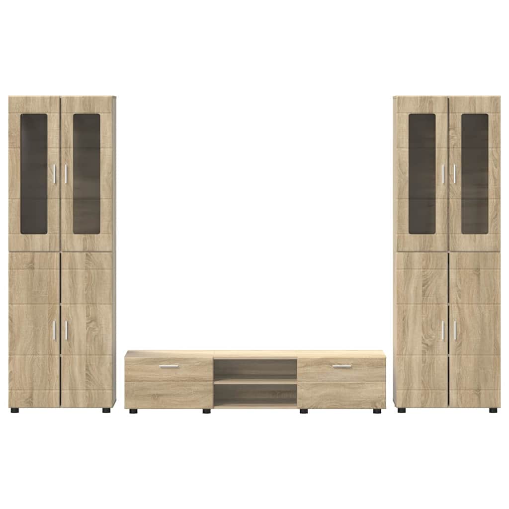 vidaXL Σετ επίπλου τηλεόρασης με συρτάρι FLORIN 3 pcs Δρύς Sonoma