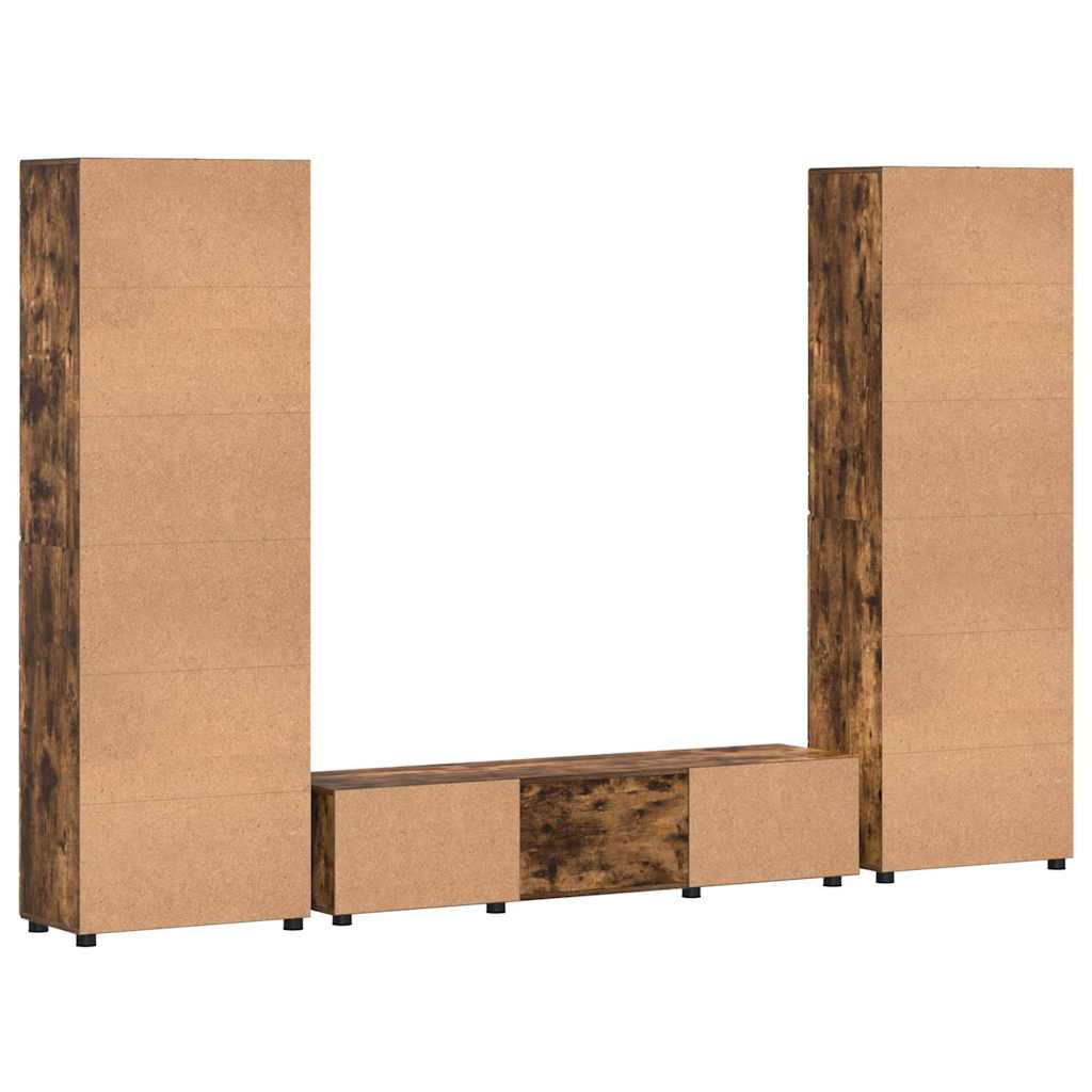 vidaXL Σετ επίπλου τηλεόρασης με συρτάρι FLORIN 3 pcs Καπνιστό Δρύς