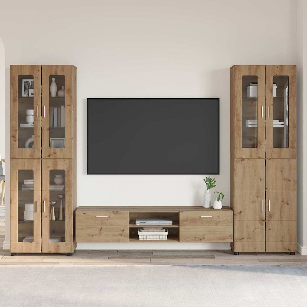 vidaXL Σετ επίπλου τηλεόρασης FLORIN 3 pcs Artisan Oak