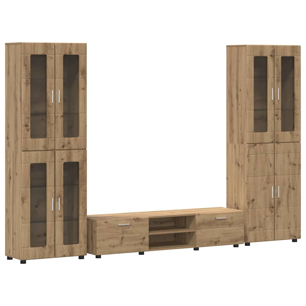 vidaXL Σετ επίπλου τηλεόρασης FLORIN 3 pcs Artisan Oak