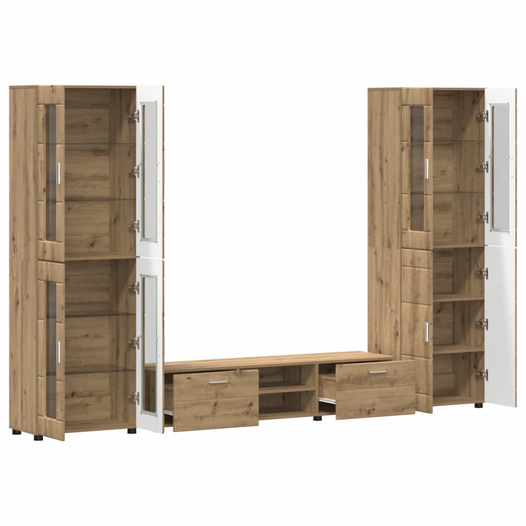 vidaXL Σετ επίπλου τηλεόρασης FLORIN 3 pcs Artisan Oak