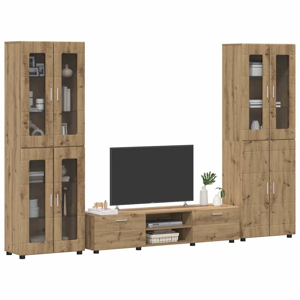 vidaXL Σετ επίπλου τηλεόρασης FLORIN 3 pcs Artisan Oak