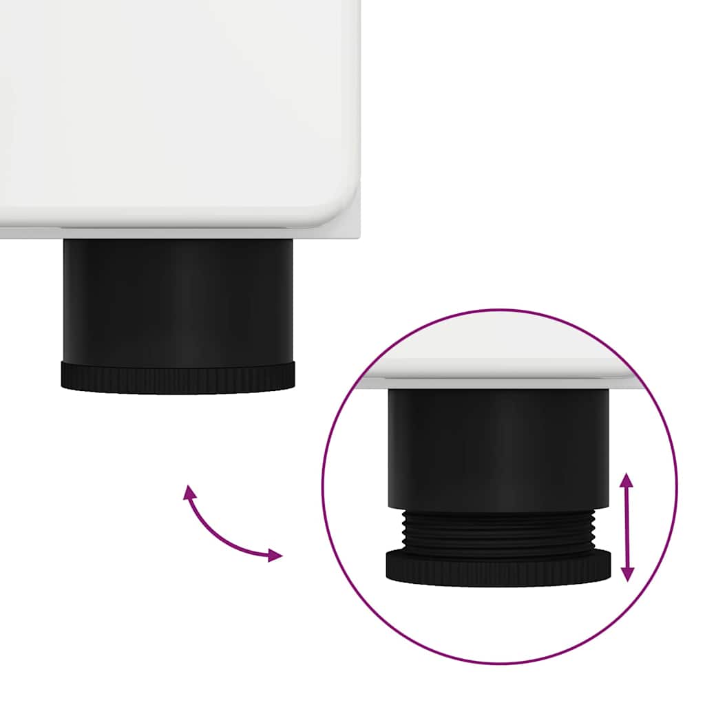 vidaXL Σετ Επίπλων Μπάνιου με ράφι TULUM Υψηλής γυαλάδας λευκό