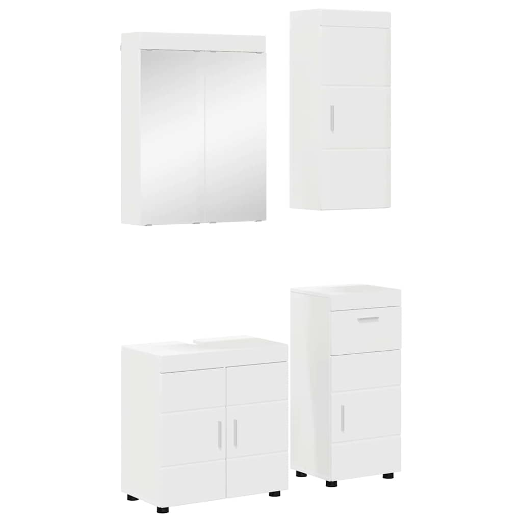 vidaXL Σετ Επίπλων Μπάνιου TULUM 4 τμχ. Λευκό 60 x 34 x 63 εκ