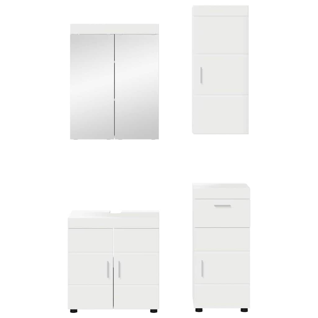 vidaXL Σετ Επίπλων Μπάνιου TULUM 4 τμχ. Λευκό 60 x 34 x 63 εκ