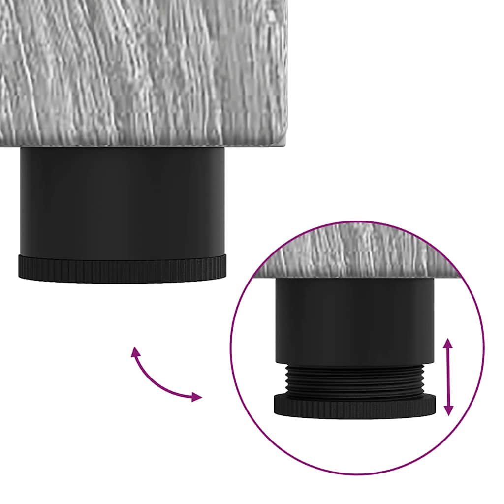 vidaXL Σετ Επίπλων Μπάνιου TULUM Γκρίζο Σονομα Επεξεργασμένο ξύλο