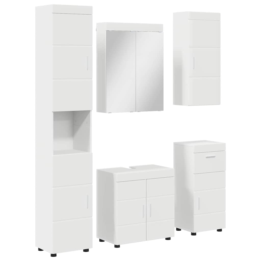 vidaXL Σετ Επίπλων Μπάνιου TULUM 5 τμχ. Λευκό 60 x 34 x 63 εκ