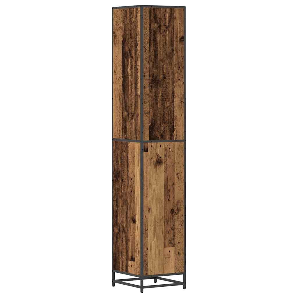 vidaXL Ντουλάπι Μπάνιου με ράφι Παλαιό ξύλο 35 x 37.5 x 188.5 εκατοστά