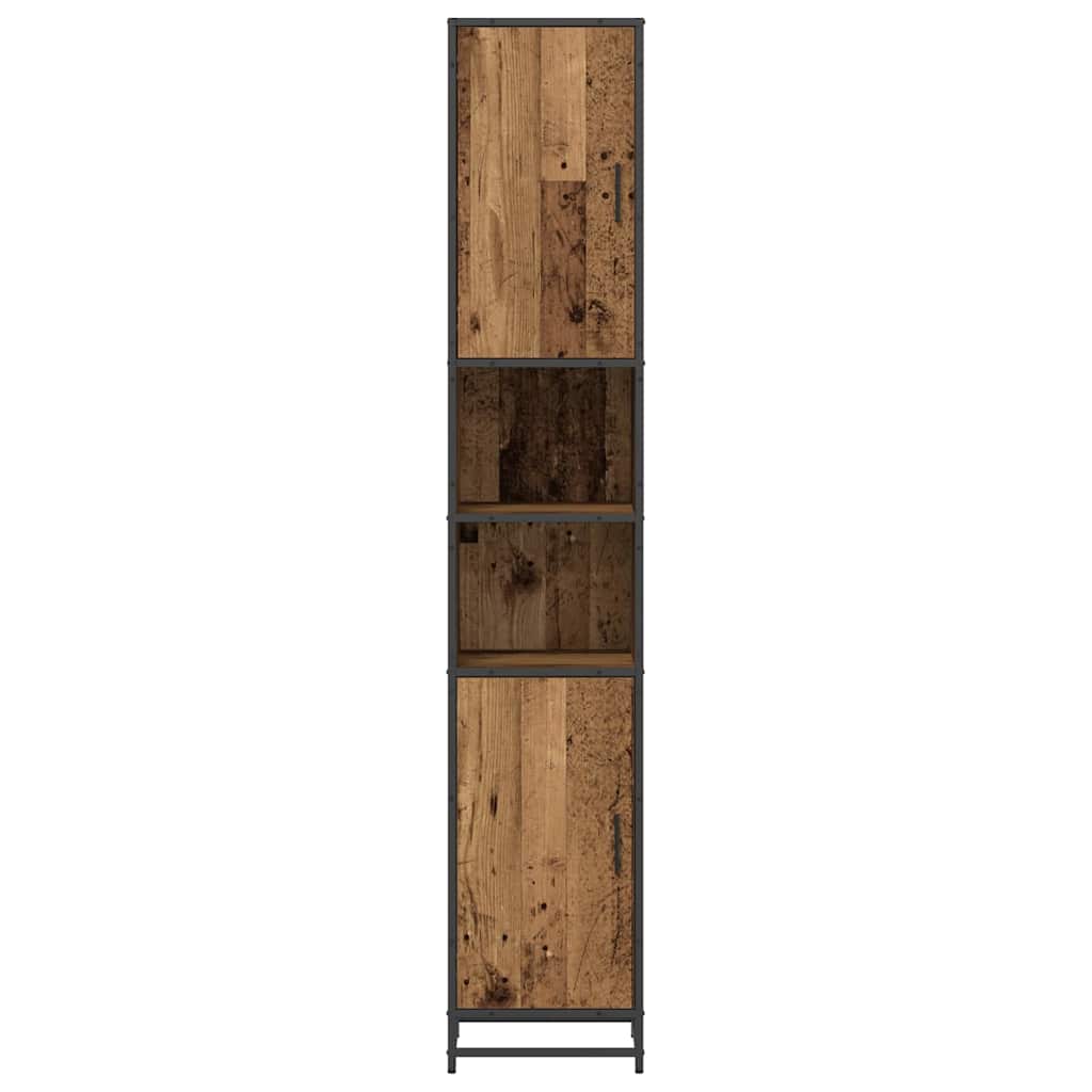 vidaXL Ντουλάπι Μπάνιου με ράφι Παλαιό ξύλο 35 x 37.5 x 188.5 εκατοστά