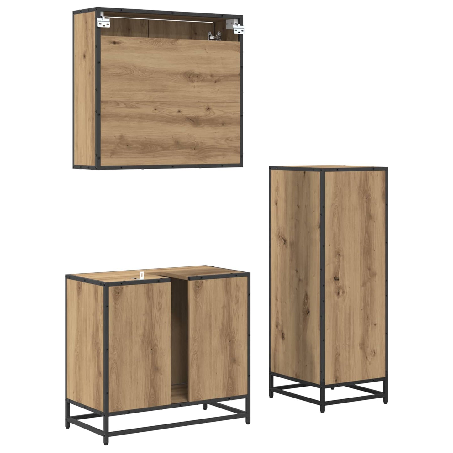 vidaXL Σετ Επίπλων Μπάνιου 3 τμχ. Artisan Oak 65 x 33 x 60 εκ