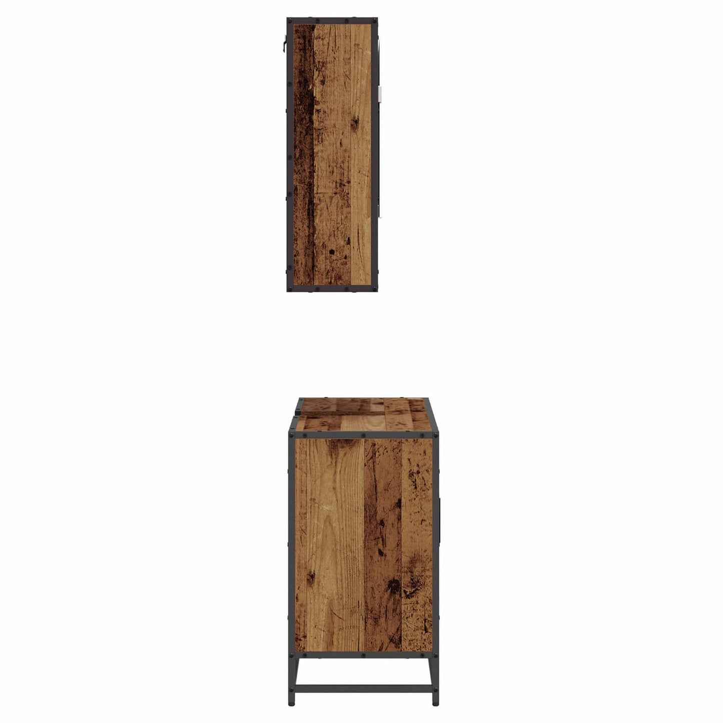 vidaXL Σετ Επίπλων Μπάνιου 2 τμχ. Παλιό Ξύλο 65 x 33 x 60 εκ