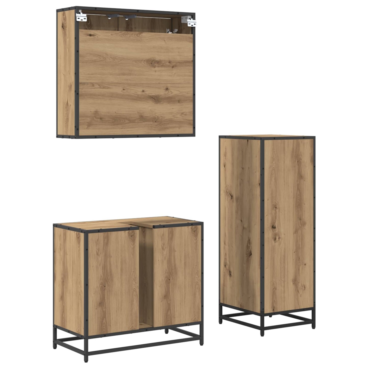 vidaXL Σετ Επίπλων Μπάνιου 3 τμχ. Artisan Oak 65 x 33 x 60 εκ