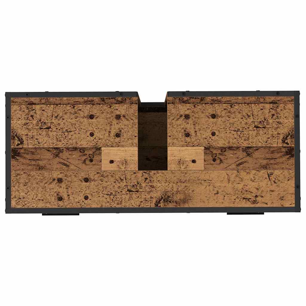 vidaXL Σετ Επίπλων Μπάνιου 2 τμχ. Παλιό Ξύλο 80 x 33 x 60 εκ