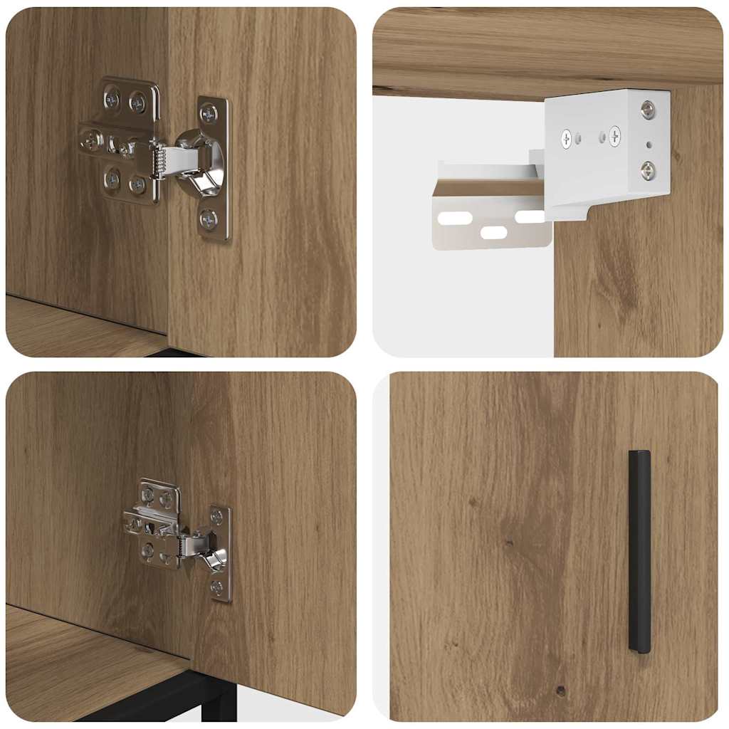 vidaXL Σετ Επίπλων Μπάνιου 3 pcs Artisan Oak Επεξεργασμένο ξύλο