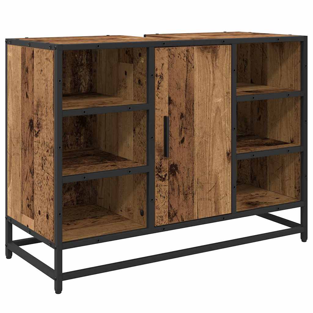 vidaXL Σετ Επίπλων Μπάνιου με ράφι 3 pcs Παλιό Ξύλο Επεξεργασμένο ξύλο