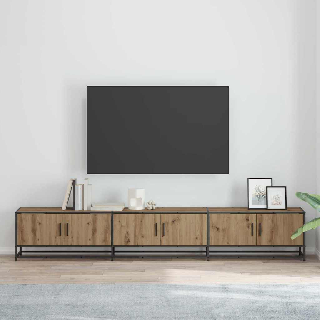 vidaXL Μονάδες TV 2 pcs Artisan Oak 240 x 35 x 41 εκ