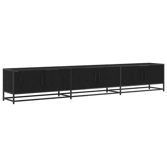 vidaXL Μονάδες TV 2 pcs Μαύρη Οξυά 240 x 35 x 41 εκ Επεξεργασμένο ξύλο