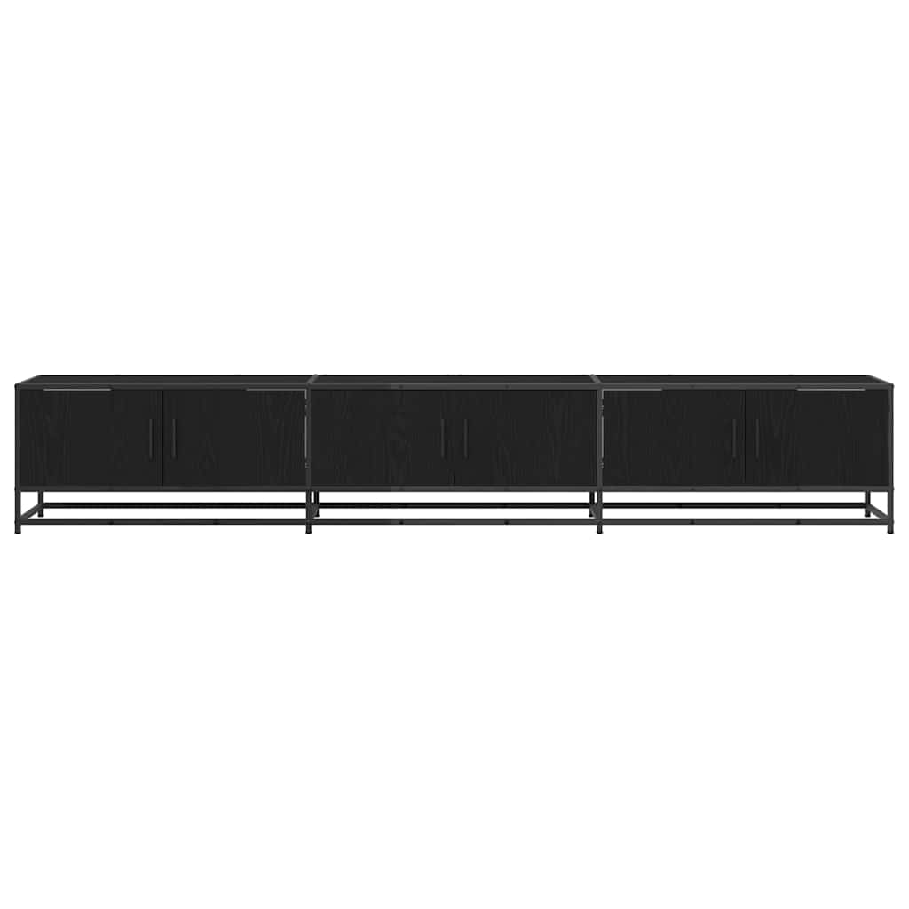 vidaXL Μονάδες TV 2 pcs Μαύρη Οξυά 240 x 35 x 41 εκ Επεξεργασμένο ξύλο