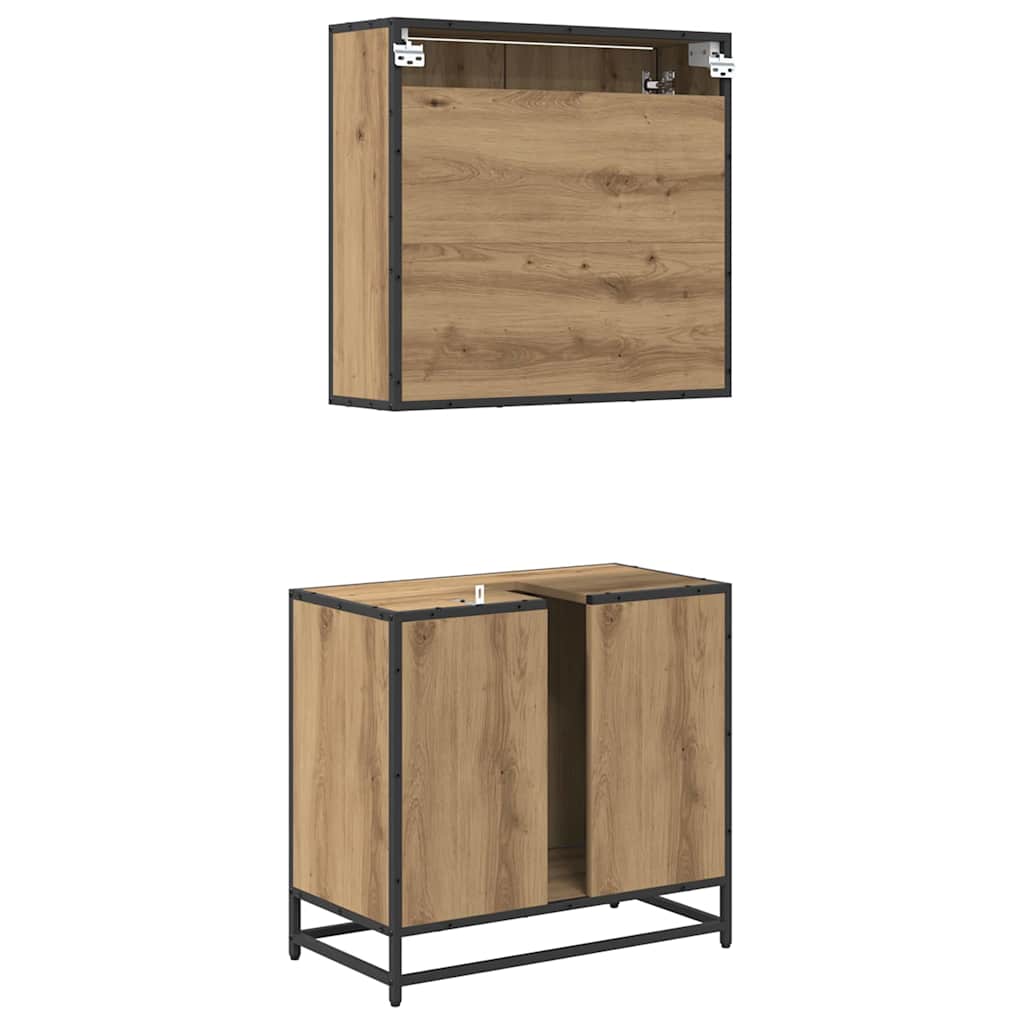 vidaXL Σετ Επίπλων Μπάνιου 2 τμχ. Artisan Oak 65 x 33 x 60 εκ