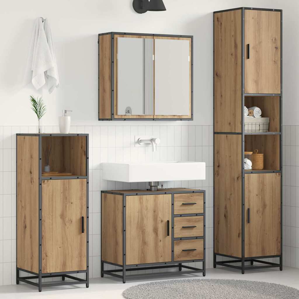 vidaXL Σετ Επίπλων Μπάνιου 3 τμχ. Artisan Oak 65 x 33 x 60 εκ