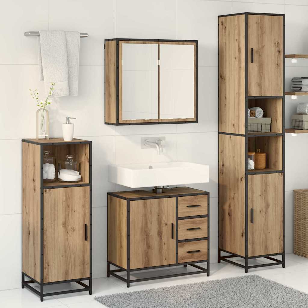 vidaXL Σετ Επίπλων Μπάνιου 3 τμχ. Artisan Oak 65 x 33 x 60 εκ