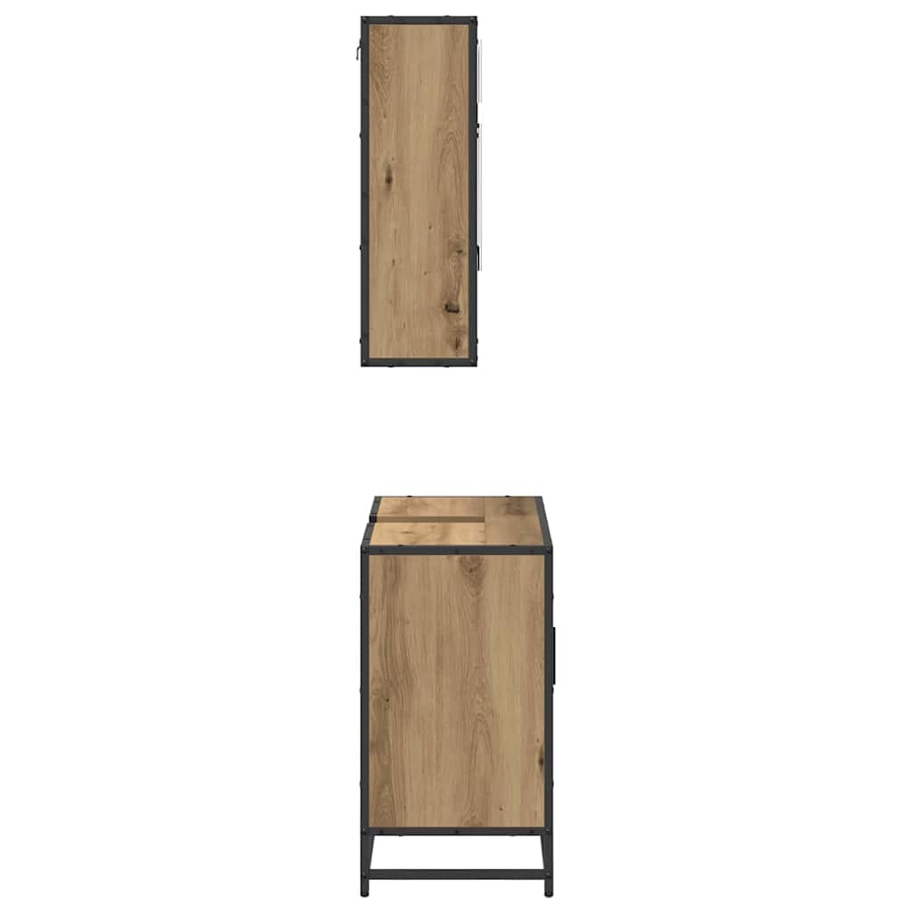 vidaXL Σετ Επίπλων Μπάνιου 2 pcs Artisan Oak Επεξεργασμένο ξύλο