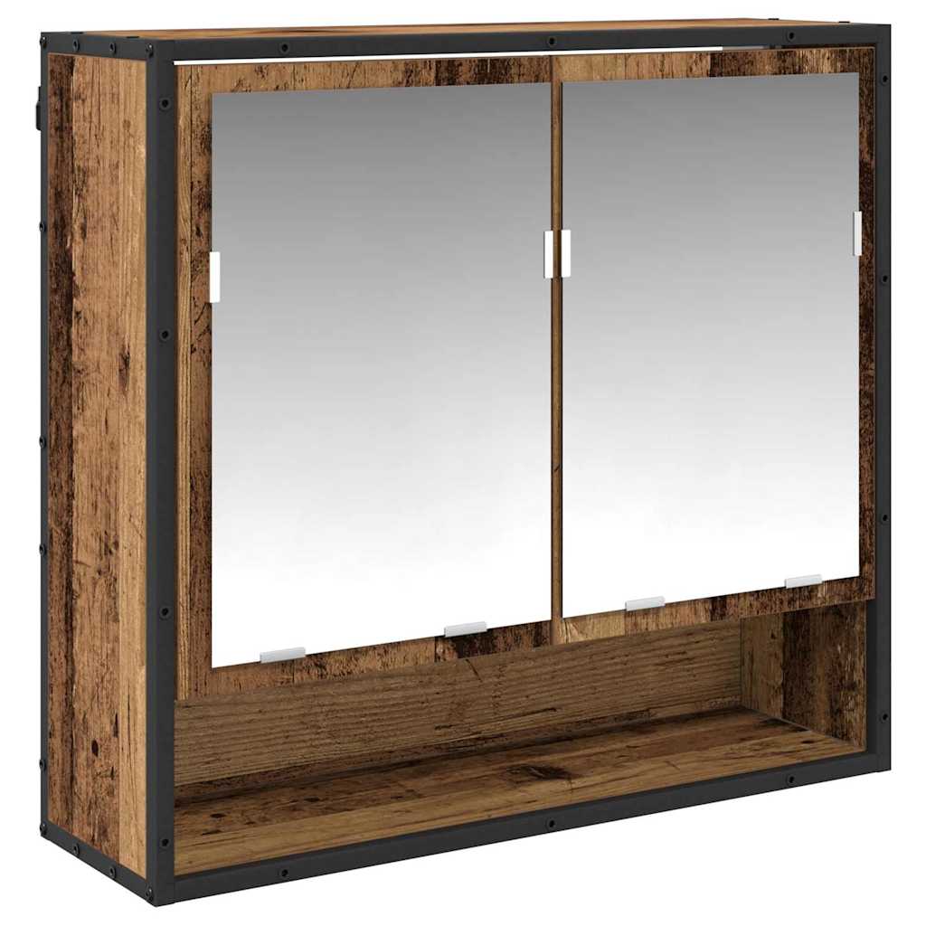 vidaXL Σετ Επίπλων Μπάνιου με ράφι 3 pcs Παλιό Ξύλο Επεξεργασμένο ξύλο