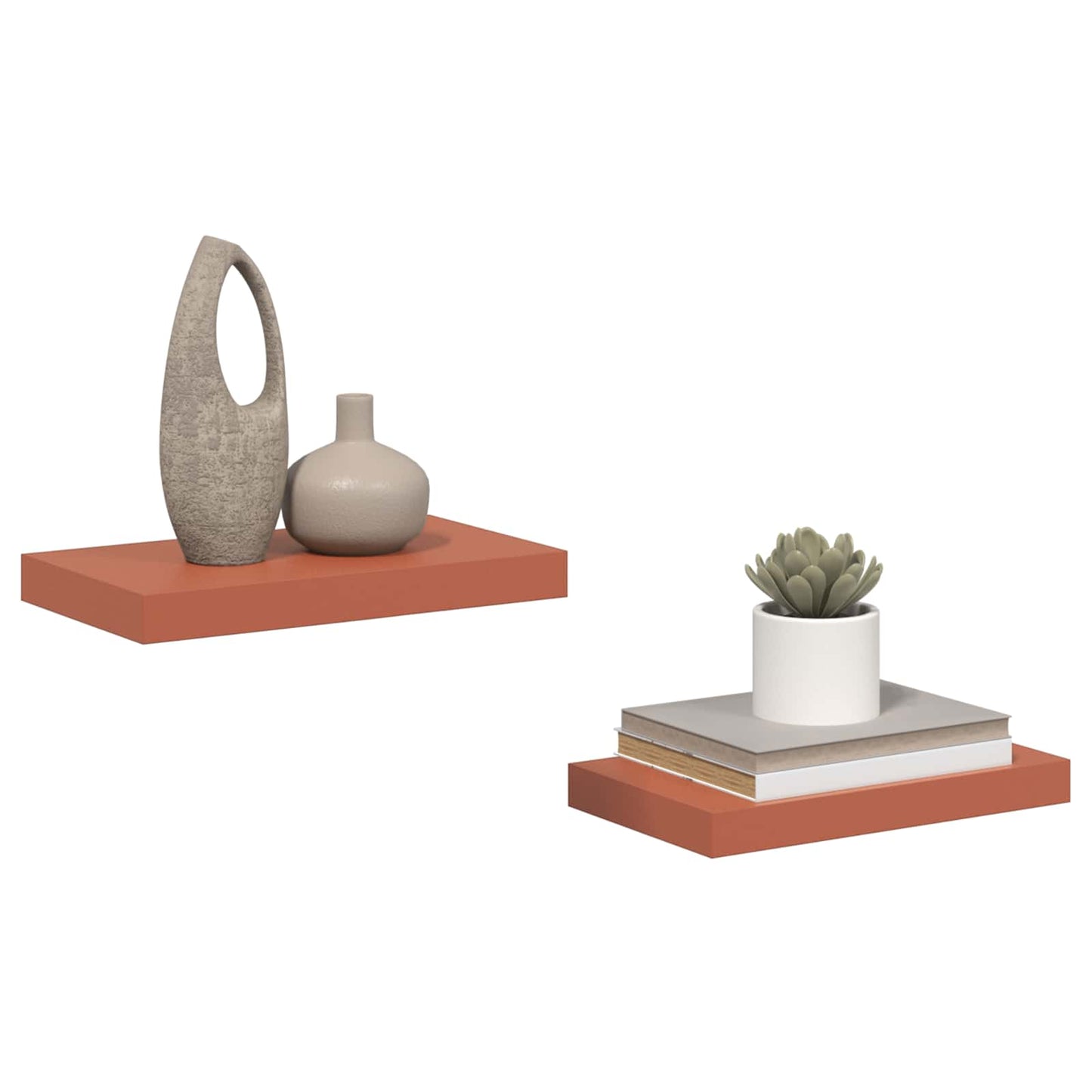 vidaXL Ράφι Τοίχου 2 pcs Κόκκινο 40 x 23,5 x 4 εκ Επεξεργασμένο ξύλο