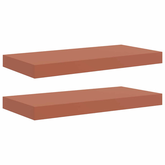 vidaXL Ράφι Τοίχου 2 pcs Κόκκινο 50 x 23 x 4 εκ. Επεξεργασμένο ξύλο
