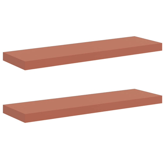 vidaXL Ράφι Τοίχου 2 pcs Κόκκινο 80 x 23,5 x 4 εκ Επεξεργασμένο ξύλο