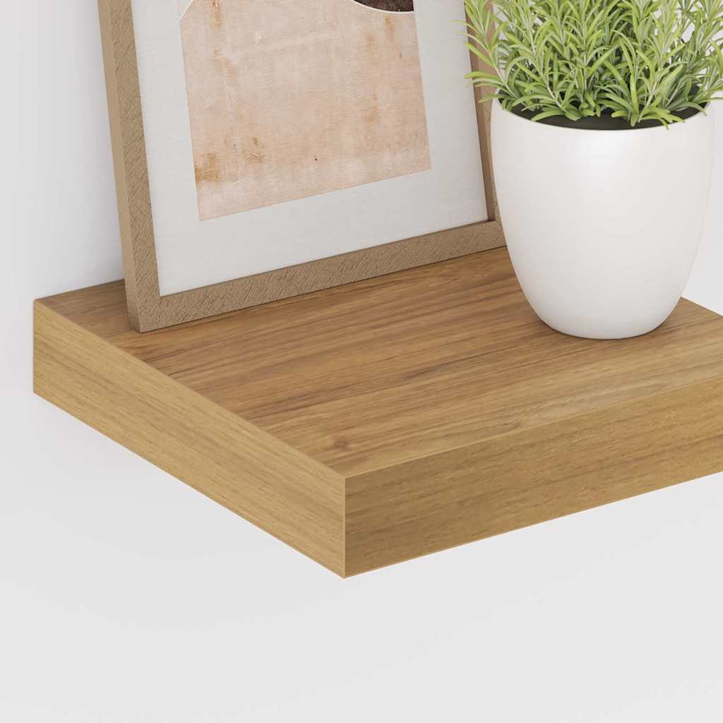 vidaXL Ράφι Τοίχου 2 pcs Καφέ 23 x 23,5 x 4 εκ Επεξεργασμένο ξύλο