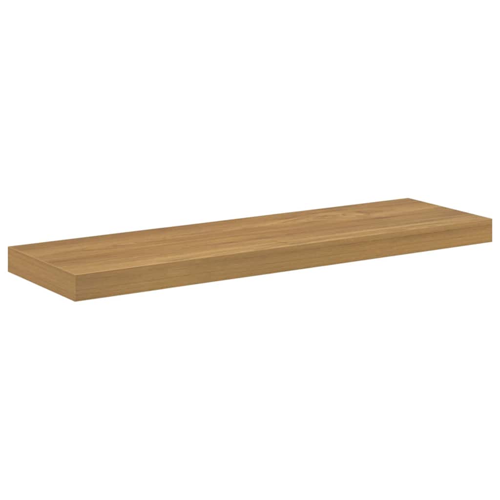 vidaXL Ράφι Τοίχου 2 τμχ. Καφέ 80 x 23,5 x 3,8 cm Επεξεργασμένο Ξύλο
