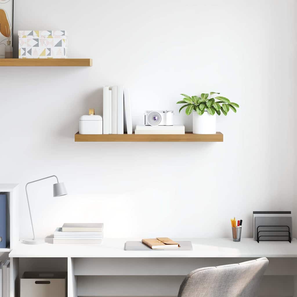 vidaXL Ράφι Τοίχου Επιτοίχιο Καφέ 90 x 23,5 x 4 εκ Επεξεργασμένο ξύλο