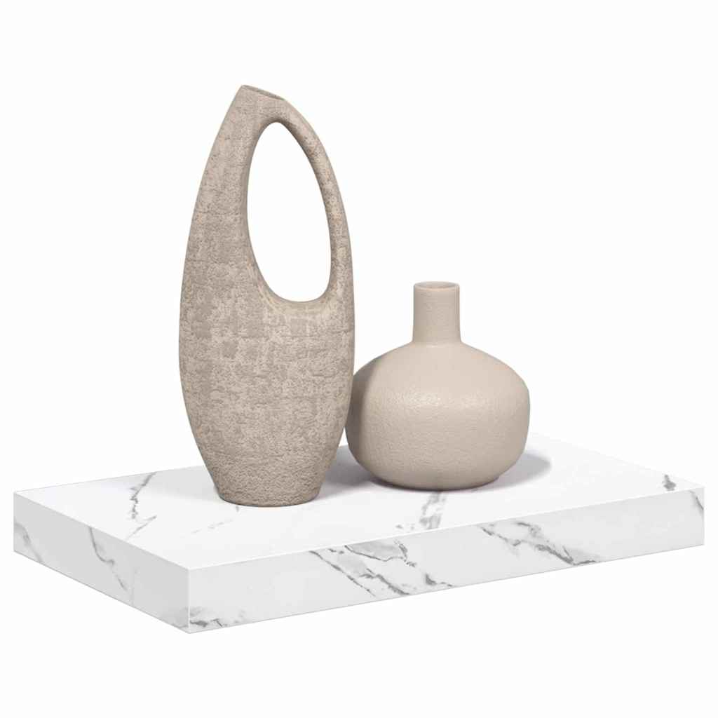 vidaXL Ράφι Τοίχου Λευκό Μάρμαρο 40 x 23,5 x 4 εκ Επεξεργασμένο ξύλο