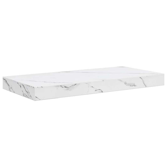 vidaXL Ράφι Τοίχου Επιτοίχιο Λευκό Μάρμαρο 50 x 23,5 x 3,8 εκ