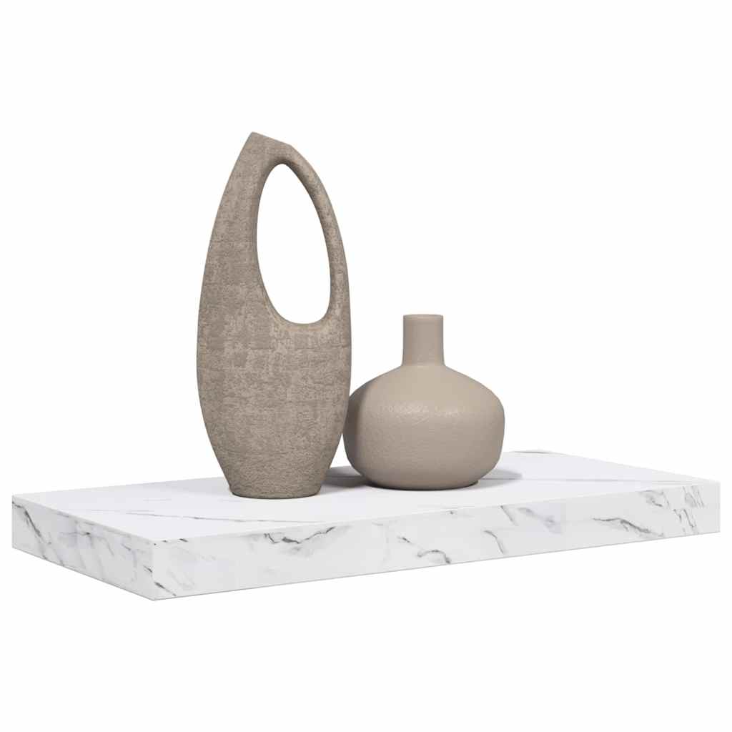 vidaXL Ράφι Τοίχου Επιτοίχιο Λευκό Μάρμαρο 50 x 23,5 x 3,8 εκ