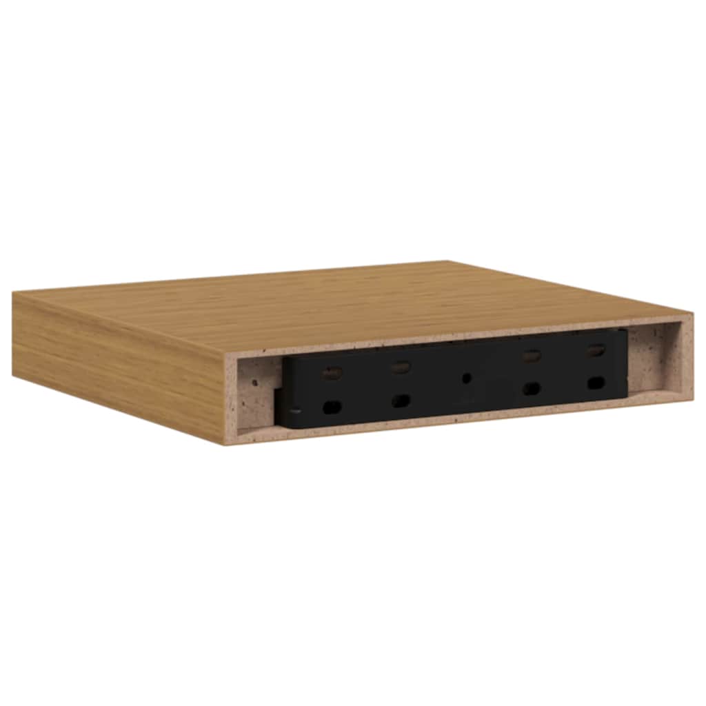 vidaXL Ράφι Τοίχου 4 pcs Μπεζ 23 x 23,5 x 4 εκ Επεξεργασμένο ξύλο