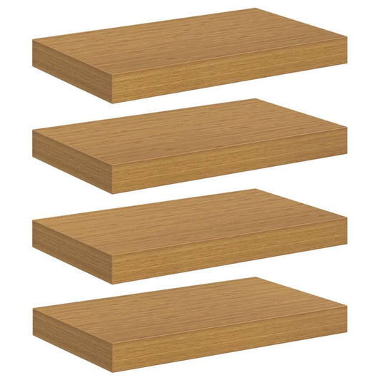 vidaXL Ράφι Τοίχου 4 pcs Μπεζ 40 x 23,5 x 4 εκ Επεξεργασμένο ξύλο