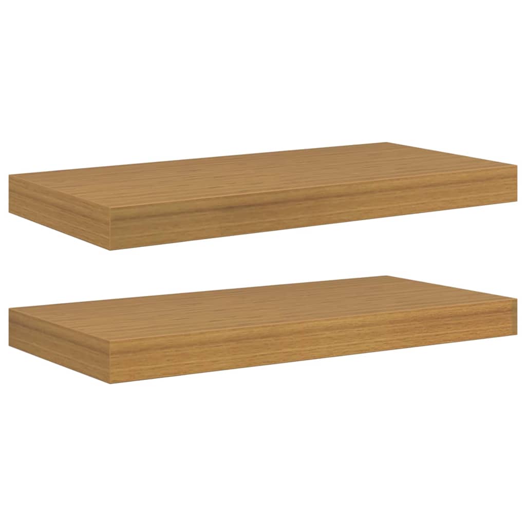 vidaXL Ράφι Τοίχου 2 pcs Μπεζ 50 x 23 x 4 εκ. Επεξεργασμένο ξύλο